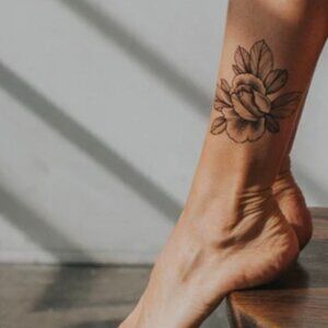 The temporary floral tattoo